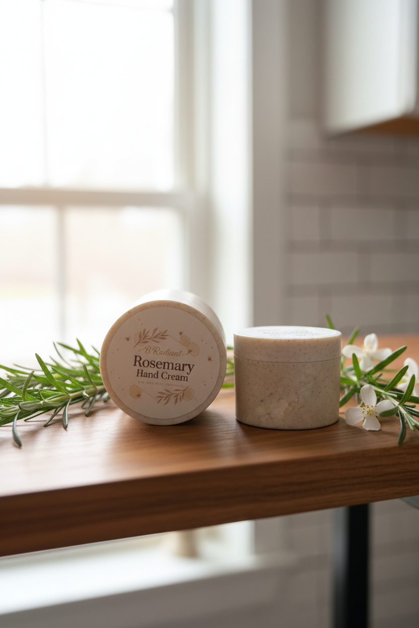 Rosemary Hand Cream - Wooden Shelf